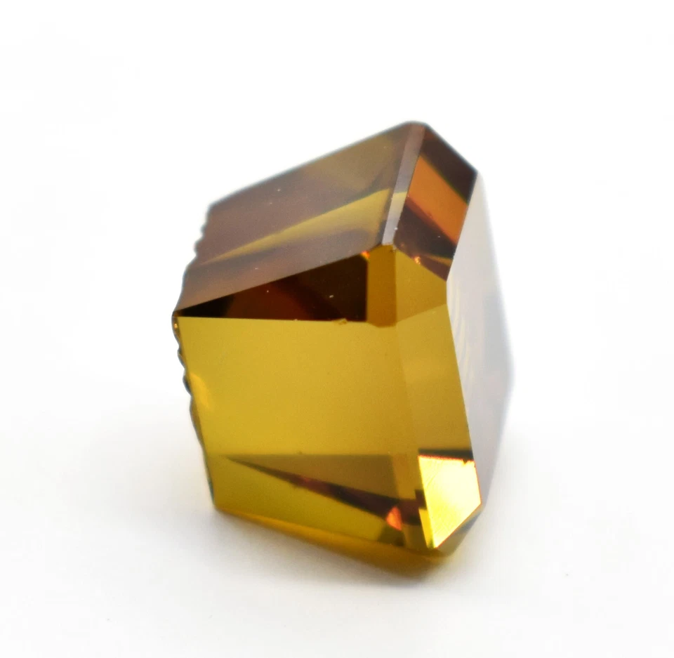 Lab Smoky Quartz Octagon Faceted Carvings Carved 14 mm X 12 mm Size Available. - Image 4 of 4