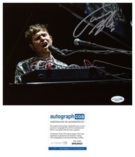 JAMES BLAKE SIGNED TRYING TIMES OVERGROWN SINGER 8x10 PHOTO - ACOA COA