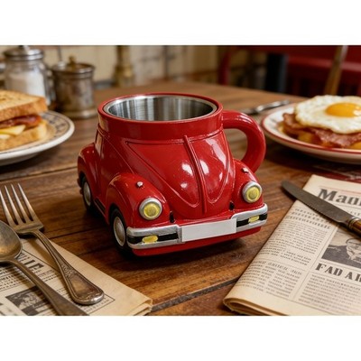 2026 New Beetle Shaped Coffee Cup Unique Car Shaped Tea Cup Creative Cartoon Mug