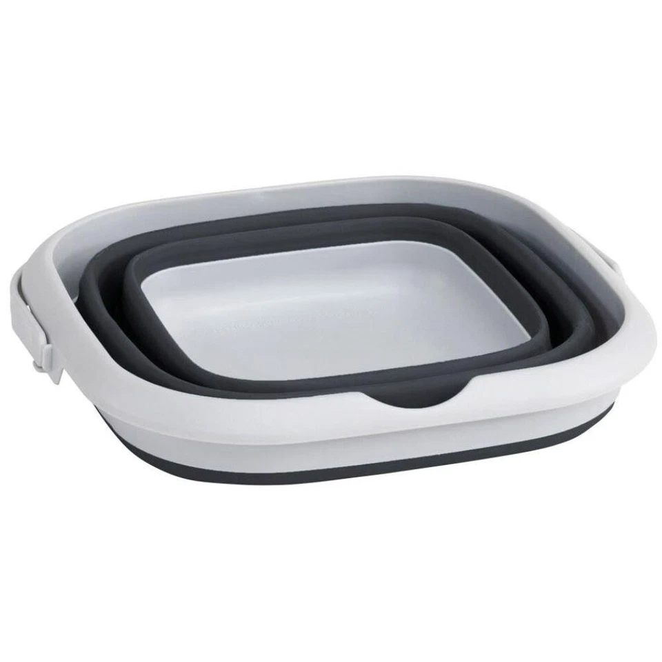 Foldable Flat-Packed Camping Bucket - Outwell Collaps Bucket Square w/lid - Image 3 of 4