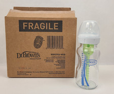 Dr Brown's Natural Flow 9 oz Glass Wide Neck Bottle Anti Colic 3 Pack Set New