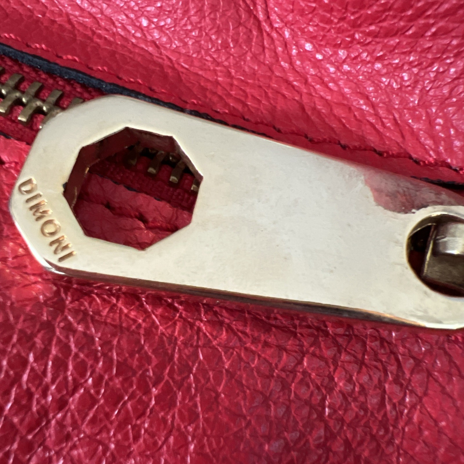 Dimoni Red Genuine Leather Python Snakeskin-like … - image 11