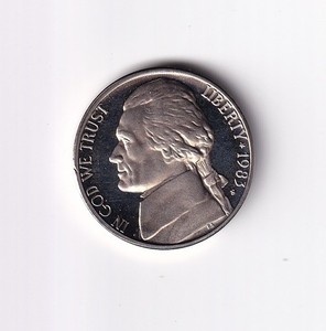 1983 S Proof Jefferson Nickel 5c Coin from Proof Set #550