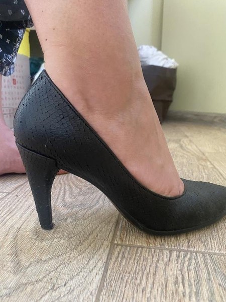 Women Ecco Heels Black Leather 37 #3RKJ