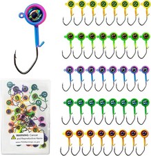 Crappie Jig Heads 40packs Fishing Jig Heads Hooks Swimbait Jig Head 1/8 oz F