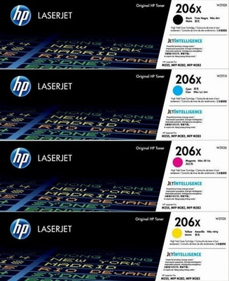 #ad HP 206X High Yield Toner Cartridge Set – Black Cyan Magenta Yellow $368.00