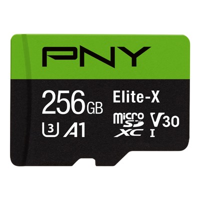 PNY Elite X 256GB Micro SD Card Class 10 U3 4K Video A1 High Speed Storage