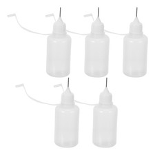 5 Pcs Dispensing and Bottling Metal Needle Plastic Bottle Empty Glue Applicator