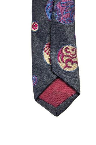 Guy Laroche Mens Silk Geometric Print Wrapped Classic Tie Black Size One Size - Picture 5 of 7