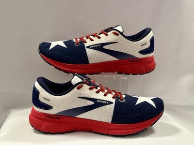 Brooks Trace 2 Run Womens Shoes 11 B  Red Blue Mesh Texas Collection Shoes. 