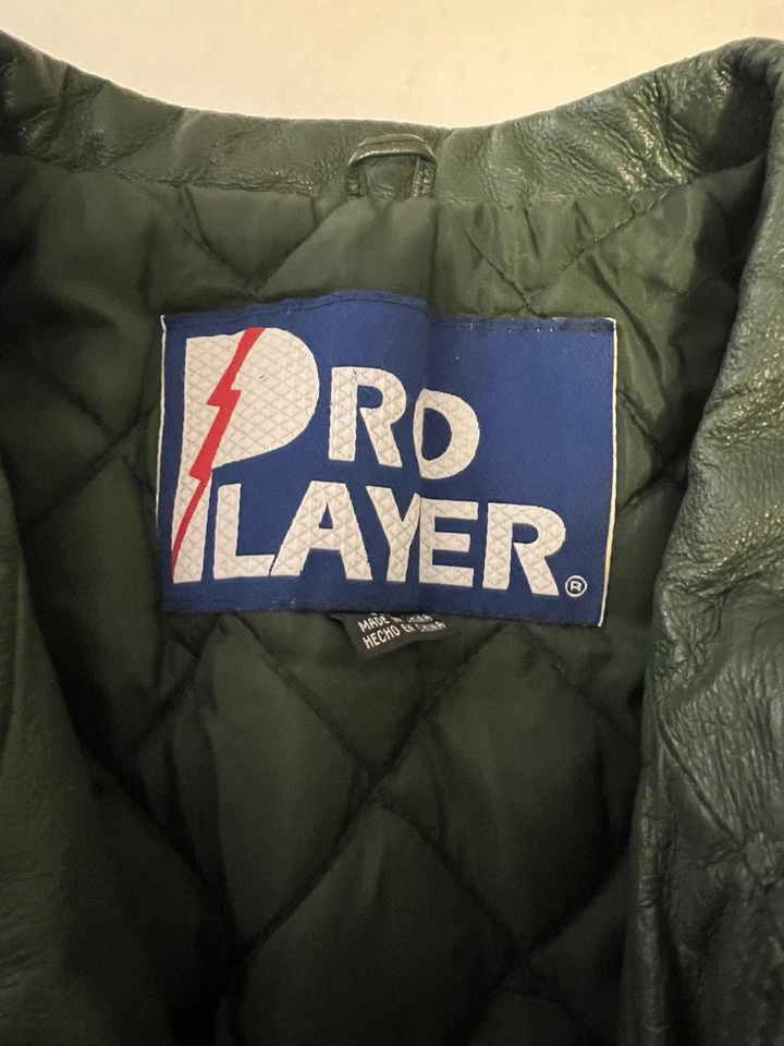 Vintage Green Bay Packers Mens Genuine Black Leather NFL Football Jacket Coat - Image 4 of 4