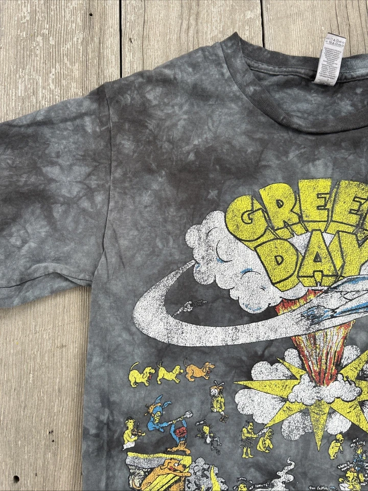 Green Day Dookie Album Art size small  Acid Wash T Shirt Punk Band Merch Tee - Image 2 of 4