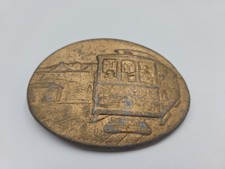 Vintage San Francisco Cable Car Belt Buckle O Farrell Jones Hyde Brass 1976
