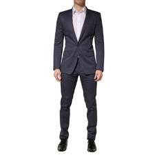 DOLCE & GABBANA Anzug Dunkelblau Baumwolle Einreiher 2-teilig EU46/US36/S 207...