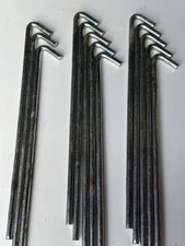 13 Lot Garden Tent Stakes Pegs Heavy Duty Metal Anchor Camping Tarp 5/16” Used