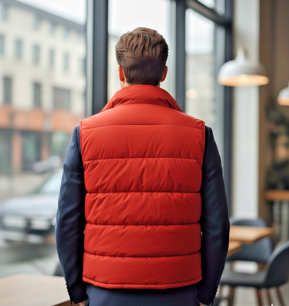 00s Archive Gimmick DownJacket / Vest 赤 Michael J Fox Back To The Future Marty McFly Red Puffer Vest | eBay