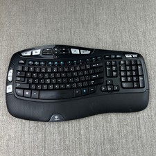 Logitech K350 Wireless Wave Keyboard Ergonomic Black Multimedia Office