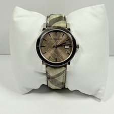 Burberry The City BU9118 Smoked Checked PVC Beige Dial Women s Watch