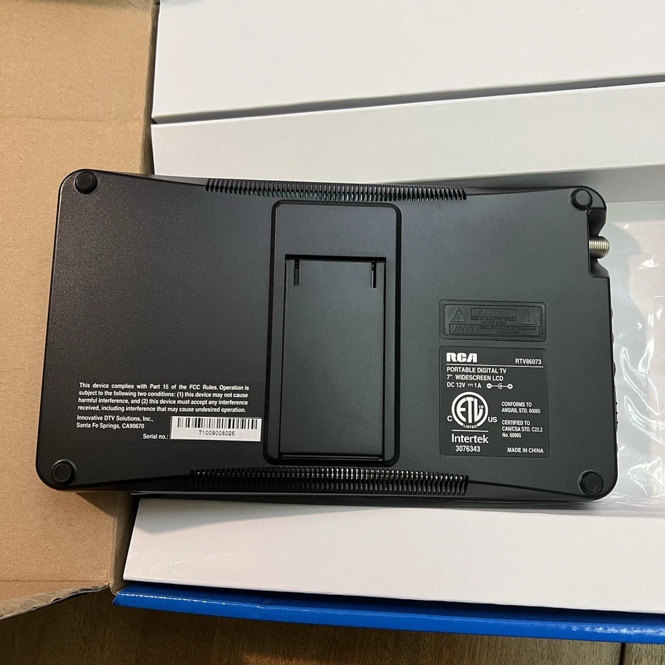 RCA Portable Digital TV 7” Widescreen LCD RTV86073 Open Box New - Image 4 of 4