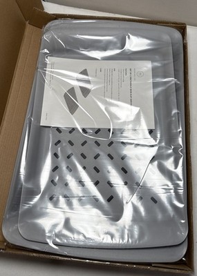 Henning Lee 2pc Medium and Large Rectangular Non-Slip Serving Trays NIB