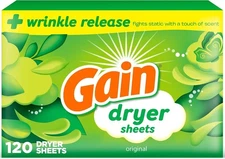 Gain Original Dryer Sheets, 120 Count