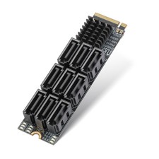 M.2 To SATA 3.0 Adapter M Key PCIe To 9Port SATA Expansion Card 6Gbps