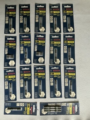 Bosch Torx Impact Bits LOT OF 17 Includes 3PC Double End Set T15, 20, 25, 30,