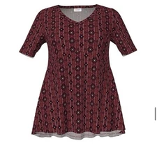 NWT LuLaRoe XL Jana Empire Waist Swing Top - As Pictured