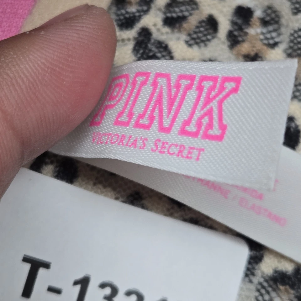 Sujetador Victoria's Secret ROSA Mujer Grande Rosa Leopardo Animal Encaje Bandeau Foto 3 de 4