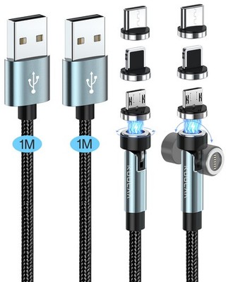Kuulaa 7pin Magnetic Charging Cable 2Pack 3FT 540° Rotating 3ft*2 