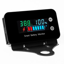 IPX7 Waterproof Battery Monitor 7 100V Digital Capacity Tester w/ Alarm Temp