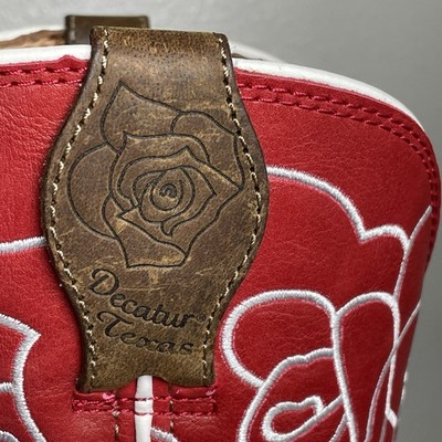 Twisted X Olivia Bennett Western Boots Red Roses Women Sz  display picture 2