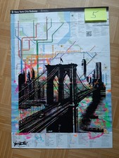 Art on Subway Map, BROOKLYN BRIDGE - FARBIG, ...