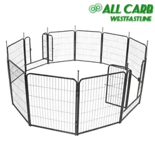 Dog Playpen Outdoor Dog Pen Indoor Heavy Duty Puppy Exercise Pen Metal Pet Fence