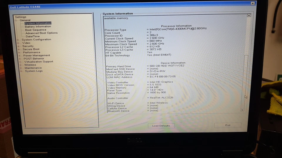 READ! Dell latitude e6440 14" Laptop Intel Core i5-4300M 8GB 500GB SSHD - Image 3 of 4