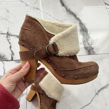 Nine West Vintage America Collection Suede Ankle Boots with Shearling Lining