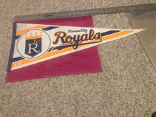 Vintage Kansas City Royals SOUVENIR Pennant BANNER Flag MLB BASEBALL - SHIP FAST