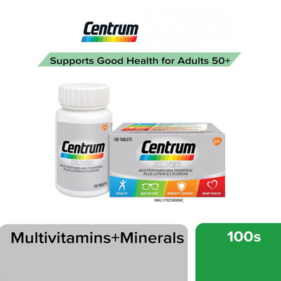 Centrum Silver Multivitamin-Multimineral Plus Lutein & Lycopene FREE SHIPPING