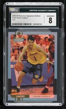2004-05 Bowman Signature Foil 38/50 Sasha Vujacic #100 CGC 8 00e2