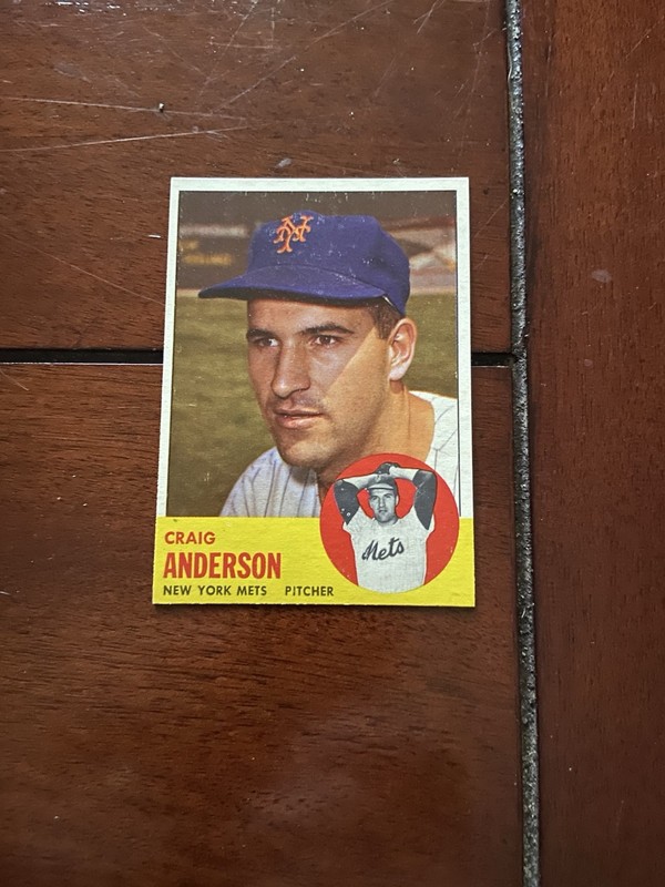 1963 Topps Baseball Craig Anderson New York Mets #59 NRMT