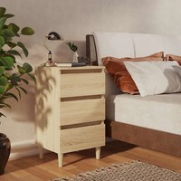 Nachttisch Massivholz Sonoma-Eiche 40X35X69 Cm Beistelltisch