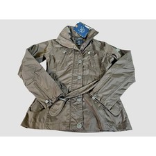 Horze Crescendo Equestrian Jacket Girls 11-12 Year Brown Waterproof Belted Coat
