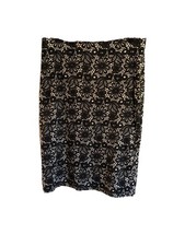 Samantha Sung black and white Balinese hand-batiked pencil skirt, small
