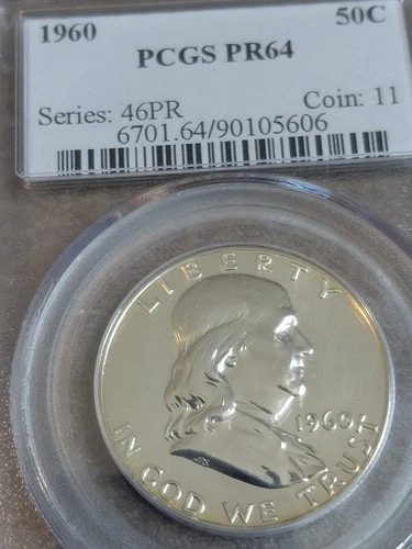 1960 SILVER PCGS PROOF 64 FRANKLIN HALF