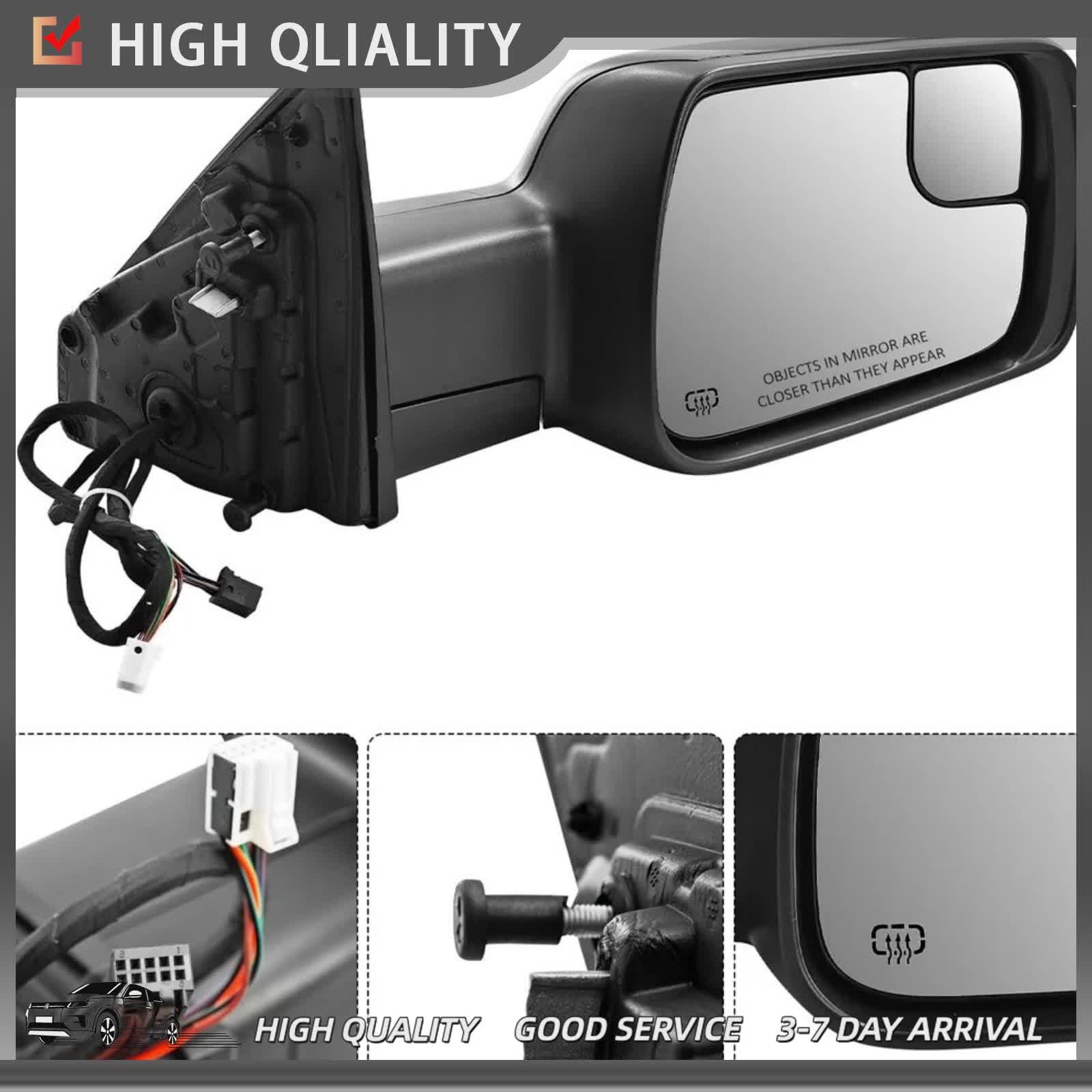 Heated Mirror w/Power Fold Signal Light Right For 2019-2024 Ram 1500 68276500AH thumbnail 19
