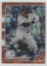 2019 Bowman Chrome Prospects Orange Shimmer Refractor 2/25 Isiah Gilliam 11oh