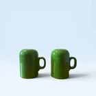 FIESTAWARE Rangetop Salt & Pepper Shakers HOMER LAUGHLIN FIESTA SHAMROCK RETIRED