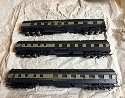 Baltimore and Ohio 3x H0 Personenwagen 1:87 schwarz/grau  Molly Pitcher 