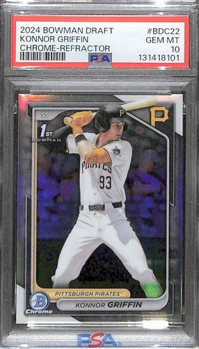 2024 Bowman Draft #BDC-22 Konnor Griffin Chrome Refractor PSA 10