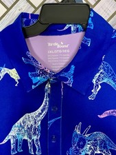Birdie Bound Golf Short Sleeve Men's Polo Shirt Dinosaur T-Rex Jurassic 3XL